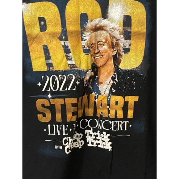 Rod Stewart Cheap Trick 2022 Tour Tshirt 2 XL - Picture 2 of 5